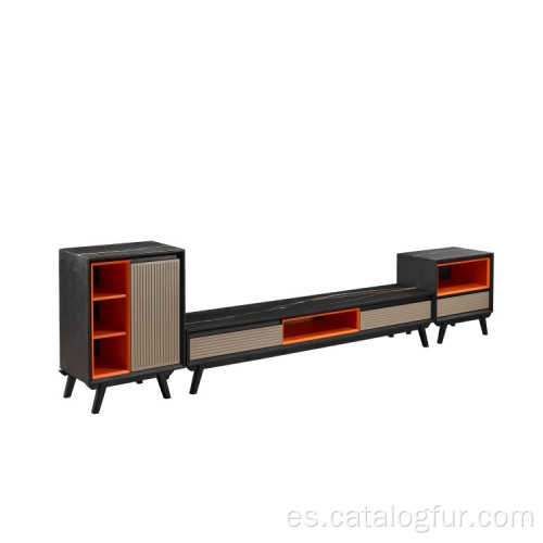 Soporte universal de MDF para estantes de almacenamiento de sala de estar de pantalla plana de hasta 64 &#39;&#39; de TV.